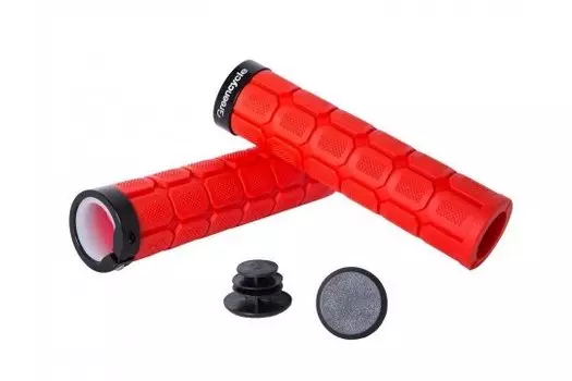 Грипсы велосипедные Green Cycle GGR-418, 130mm, красные