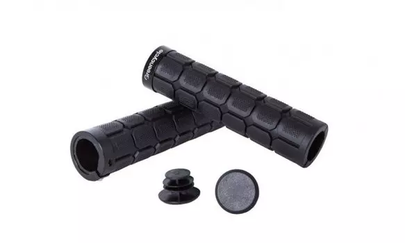 Грипсы велосипедные Green Cycle GGR-419, 130 мм, вспененная резина, с одним замком, черные