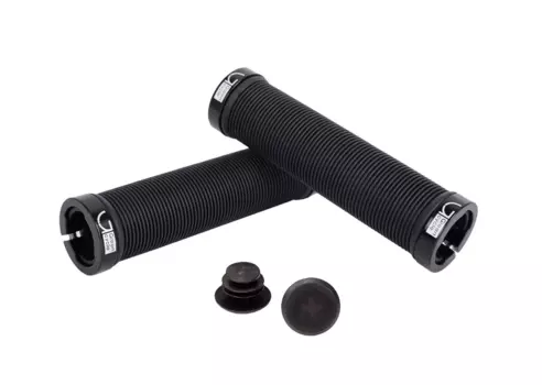 Грипсы велосипедные Green Cycle GGR-421, 130mm, черный, с двумя черными замками