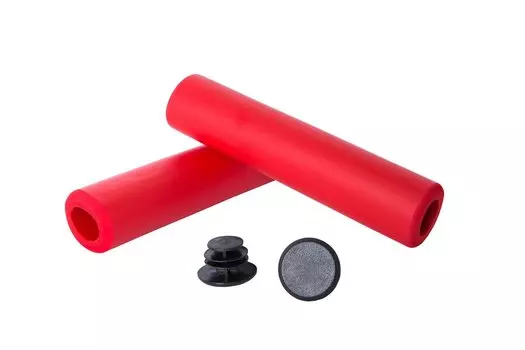 Грипсы велосипедные Green Cycle GGR-701, 130 мм, вспененный силикон, красные
