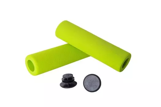 Грипсы велосипедные Green Cycle GGR-703, 130 мм, пена EVA, зеленые