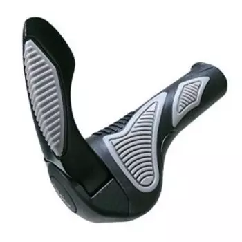 Грипсы велосипедные Hafny, резина, 134 мм, серо-черный, HF-505