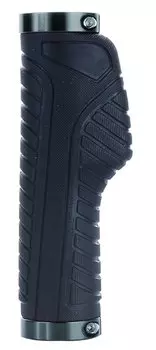 Грипсы велосипедные HORST H31, TwoSideLock, 132мм, эргономичные, резина, с 2 фиксаторами, черные, 00-170557