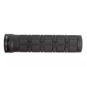 Грипсы велосипедные M-WAVE, 2х-компонентные, 130 мм, резина, эргономичные, черные, 5-410617