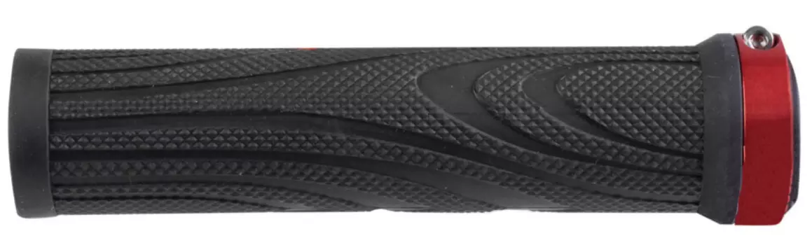 Грипсы велосипедные M-WAVE с алюминиевым фиксатором 130 мм, красные, 410481