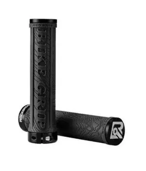 Грипсы велосипедные Rockbros, резина, фиксатор, черный, 2018-14A