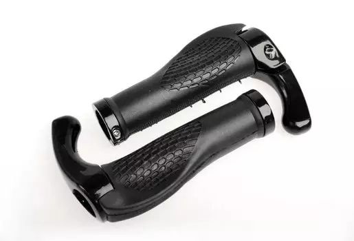 Грипсы велосипедные Rockbros, с рогами, эргономичные, с фиксатором, черный, BT1007