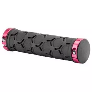 Грипсы велосипедные STELS XH-G181BL, 130 мм, красные кольца, индивидуальная упаковка, черный, 150234