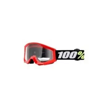 Веломаска детская 100% Strata Mini Goggle Red / Clear Lens, 50033-00002