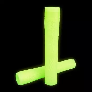 Грипсы велосипедные Stolen HIVE, 165мм, без фланцев, с барендами VORTEX, GLOW IN DARK, S2373