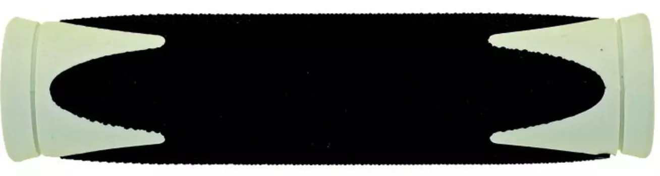 Грипсы велосипедные VELO, резина, 2-х компонентные, 130 мм, черно-белые, 5-410369