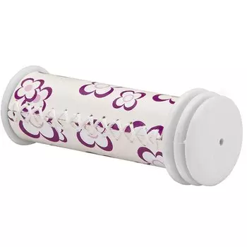 Грипсы велосипедные Velo VLG-200-1, 105 мм, прошитые, бело-фиолетовые, ST (150184)