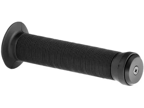 Грипсы велосипедные VELO VLG-411A, Kraton, поверхность Anti Slip, с заглушками, 147мм, чёрные, VLG-411A