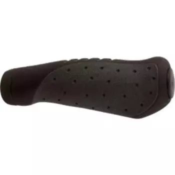 Грипсы велосипедные Velo VLG-519AD2, 135 мм, резина, эргономичные, черно-серый, Velo VLG-519AD2