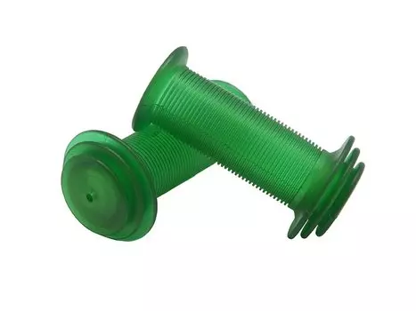 Грипсы велосипедные VELO VLG-901, детские, 82мм, с фланцами, с закрытым концом, зелёные