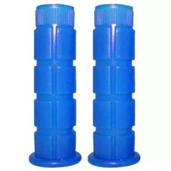 Грипсы велосипедные Vinca Sport, люминесцентные, 120мм, голубые, H-G 32 light blue