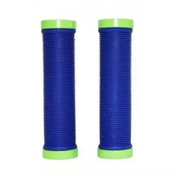 Грипсы велосипедные Vinca Sport синие, 129мм, зажим зелёный, H-G 119 blue/green