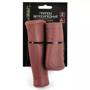 Грипсы велосипедные Vinca Sport, 125 мм, резиновые, коричневые, H-G 67 brown