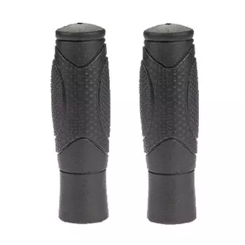 Грипсы велосипедные Vinca Sport, резиновые, 135 мм, закрытый конец, чёрные, SZ-089A