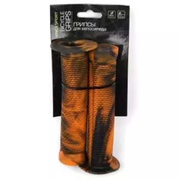 Грипсы велосипедные Vinca Sport, резиновые, длина 145 мм, оранжево-черные, инд. упаковка, H-G 61 mix orange