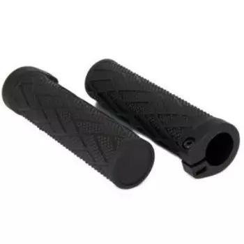 Грипсы велосипедные VP, резиновые, 130мм, с фиксаторами, черный, VPG-103