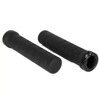 Грипсы велосипедные VP, резиновые, 136мм, с фиксаторами, черные, VPG-115A