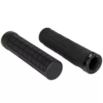 Грипсы велосипедные VP, резиновые, 136мм, с фиксаторами, черные, VPG-122