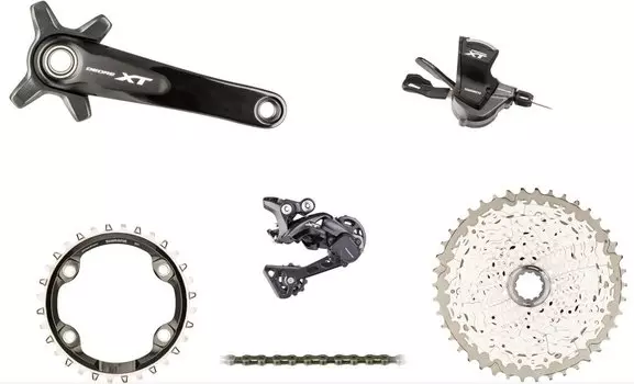 Групсет Shimano XT 1-11 скоростей, 11/46 32-175, M8000
