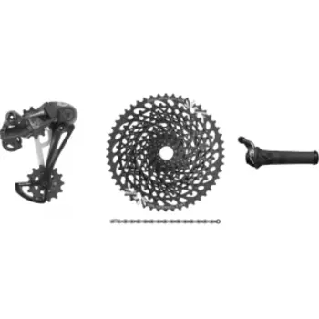 Групсет "SRAM" GX Eagle Kit 1x12-speed, Grip Shift, black. GXEagleGripShiftblack