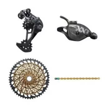 Групсет SRAM XX1 Eagle 1x12-speed Upgrade Kit, Trigger Shifter, 10-52 t. XG-1299 Cassette Gold, XX1EagleTriggerShiftgold