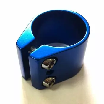 Хомут для руля SUB, для трюкового самоката, с 3-мя болтами, диаметр 35 мм, высота 34 мм, анодирование, синий, 00-180190