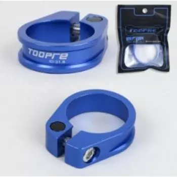 Хомут подседельного штыря TOOPRE под шестигранник, диаметр 31.8мм, синий, 740726