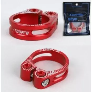 Хомут подседельного штыря TOOPRE под шестигранник облегченный, диаметр 34.9мм, красный, 740740