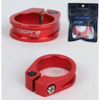 Хомут подседельного штыря TOOPRE под шестигранник, диаметр 34.9 мм красный, 740731