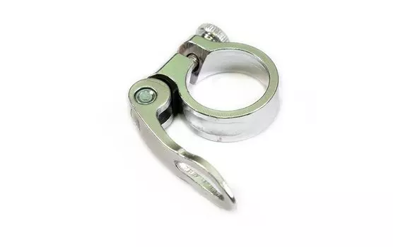 Хомут подседельный TRIX, с эксцентриком, 28.6 мм, алюминий, серебро, JB-KC007 (silver) 28.6