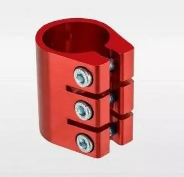 Хомут рулевой стойки TRIX для трюкового самоката, 32мм, 3 болта, красный, red