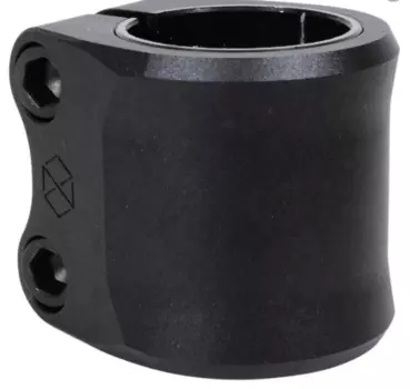 Хомут TRIX LARGO, рулевой стойки для самокатов, Ø33мм, под 2 болта, алюминий, черный