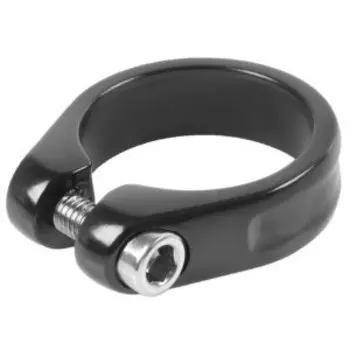 Хомут велосипедный M-WAVE подседельный, 34,9мм, анодированный алюминий, черный, 5-250960