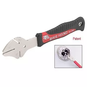 Инструмент для правки погнутых тормозных дисков, с рукояткой, BIKEHAND, 6-14165