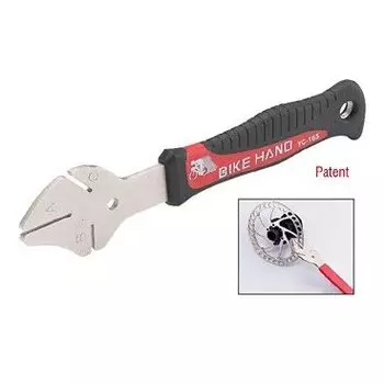 Инструмент для правки погнутых тормозных дисков, с рукояткой, BIKEHAND, 6-14165