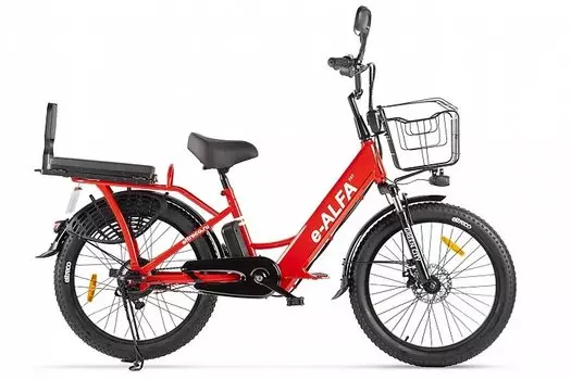 Электровелосипед GREEN CITY e-ALFA Fat, 24", 2020 (Рама: one size, Цвет: Черный)