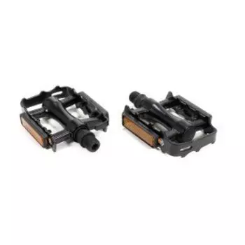 Педали TRIX MTB алюминиевые, 100x80мм, резьба 9/16", черные, PD-TX-893-9x16-BK