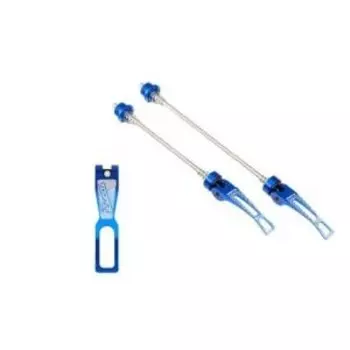 Эксцентрик велосипедный TOOPRE, комплект передний/задний, алюминий/сталь, синий, TL-03 blue