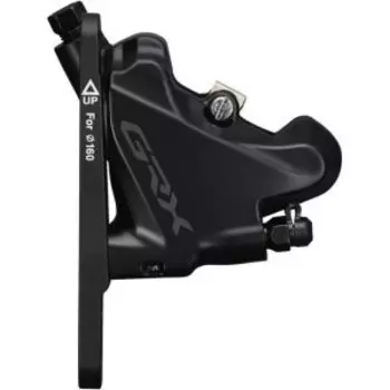 Калипер гидравлический Shimano GRX R400, передний, falt mount, с адаптером под 140/160мм, полимерные колодки, IBRRX400F6