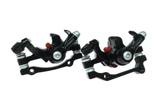 Калиперы TRIX, дисковые, механические, передний+задний, крепление РМ, с адаптерами под IS, TL-001 (F/R)