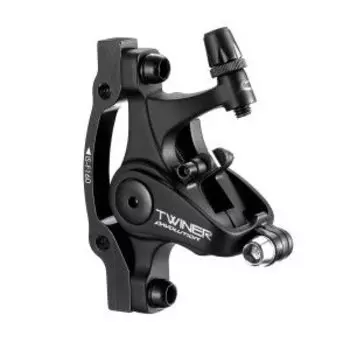 Калиперы велосипедные Alhonga TWINER-M, дисковый, механический, комплект передний+задний, чёрный, TWINER-M