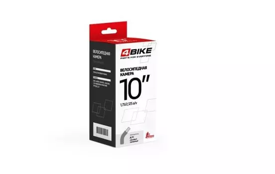 Камера 4Bike 10''x1.75/2.125 a/v ниппель загнутый, ARV000126