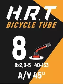 Камера для колясок/тележек HORST, 8"х2.0"-5", автониппель изогнутый, черный, 00-010001