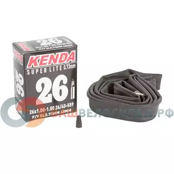 Камера для велосипеда KENDA 26"х1.00-1.50 (26/40-559), узкая спортниппель 48мм резьба, 5-515205