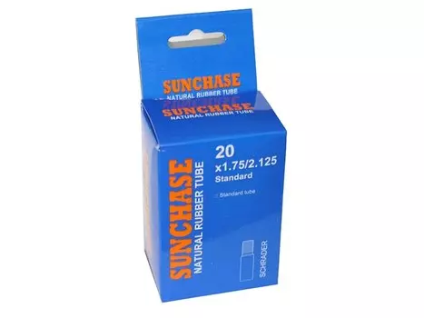 Камера для велосипеда SUNCHASE 26x1.75/1,95, автониппель, натуральная резина